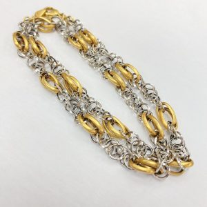 K18/Pt850 ハーフ ネックレス 18金 750 プラチナ